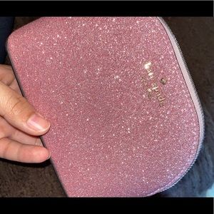Kate Spade glitter small cosmetic bag